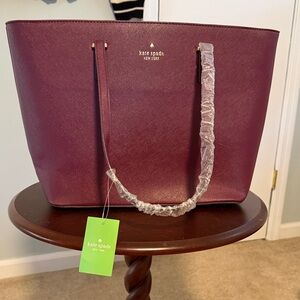 Kate Spade maroon burgundy Tote Bag
